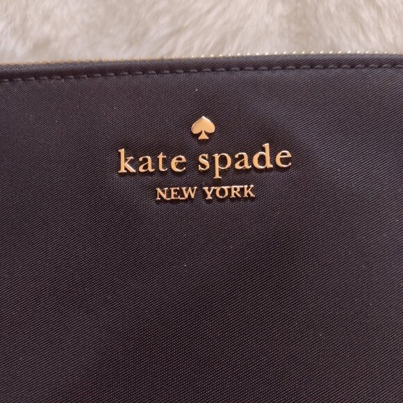 Kate Spade Black Wristlet Classic Chelsea Nylon Medium Wristlet Pouch Clutch - Picture 2 of 10